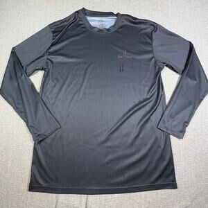 Guy Harvey Mens Large Gray Graphic Fishing Shirt Long Sleeve Athleisure Outdoor